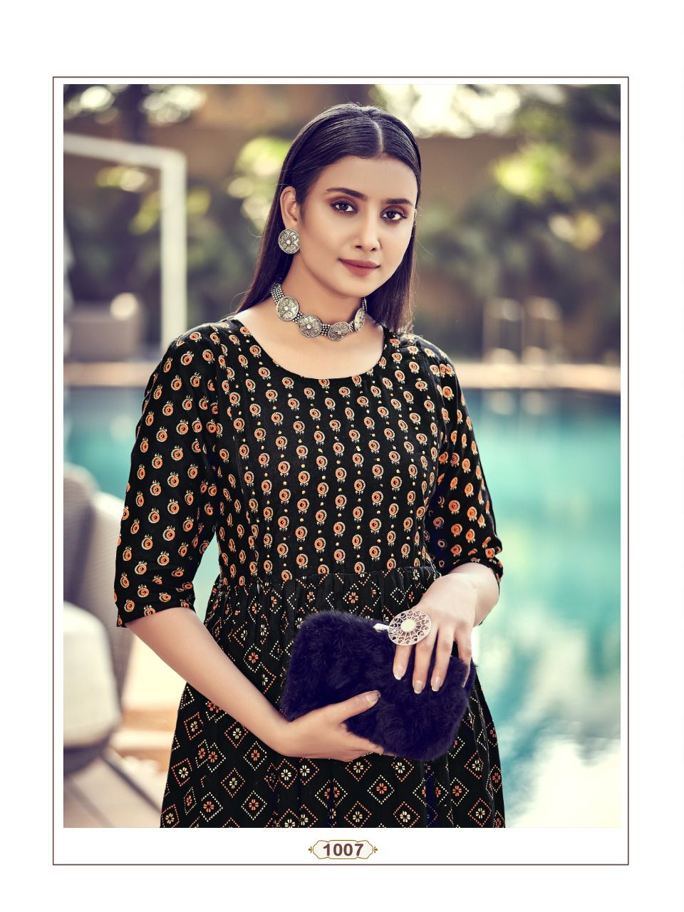 Bonie Agastha Rayon Printed Ethnic Wear Long Anarkali Kurti Collection